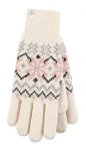 Heat Holders - Guantes térmicos suaves para mujer - Crema