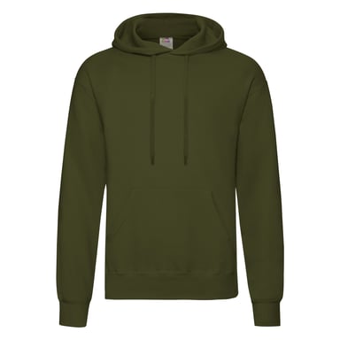 Fruit Of The Loom Unisex Adults Classic Hooded Sweatshirt (Classic Olive)