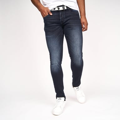 Crosshatch Mens Barbeck Slim Jeans (Blue Black)