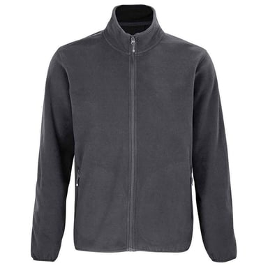 SOLS Mens Factor Zipped Fleece Jacket (Charcoal Grey Solid)