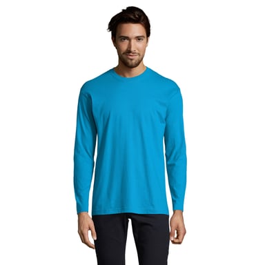 SOLS Mens Monarch Long-Sleeved T-Shirt (Aqua)