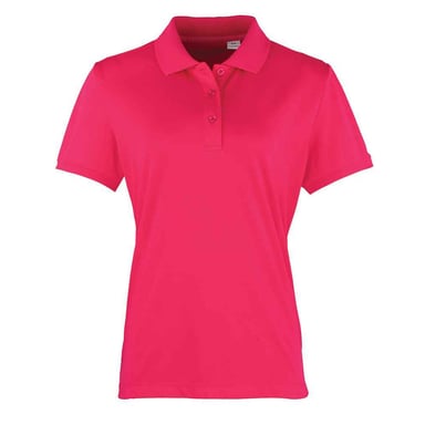 Premier Womens/Ladies Coolchecker Pique Polo Shirt (Hot Pink)