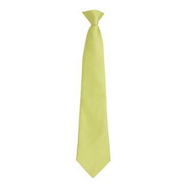 Premier Mens Fashion ”Colours” Work Clip On Tie (Lime)
