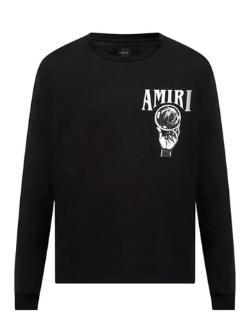 Camiseta de manga larga con logo Amiri Crystal Ball en negro