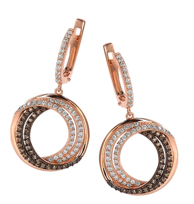 Orphelia 'Alina' Women's 925 Sterling Silver Drop Earrings - Rose ZO-7055