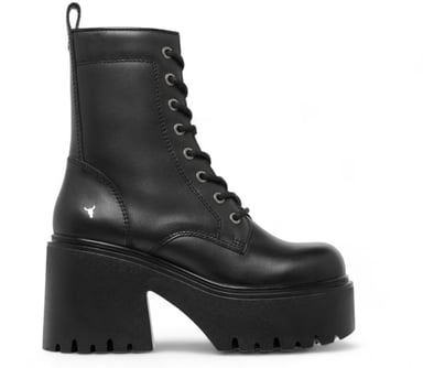 Botines de plataforma de cuero negro Windsor Smith - Totally