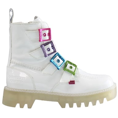 Kickers x Confetti Crowd Kizzie Botas blancas para mujer más alta
