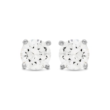 Pendientes Luxenter, básico de plata de ley 925 y circonita brillante con acabado en baño de rodio