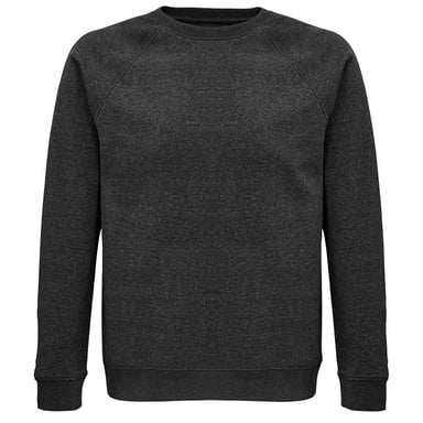 SOLS Unisex Adult Space Organic Raglan Sweatshirt (Charcoal Marl)