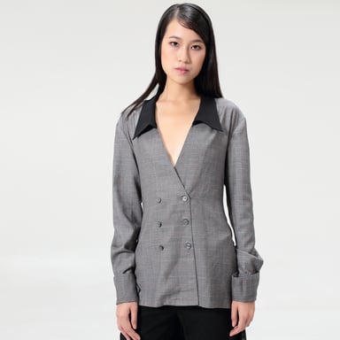 Long double breasted tailor shirt