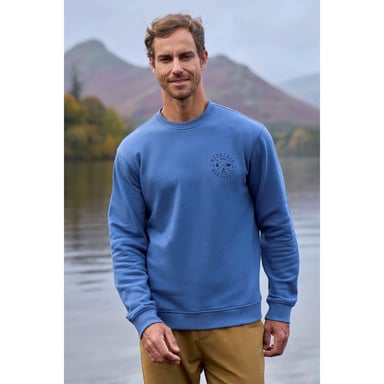 Mountain Warehouse Mens Mountain Crew Neck Sweatshirt (Blue)