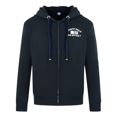 Chaqueta estilo suéter azul marino con cremallera y logo de North Sails