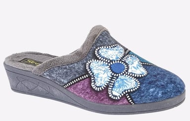 Sleepers Kimberly Flower Slippers Womens