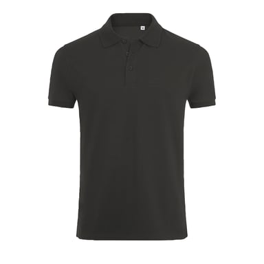 SOLS Mens Phoenix Short Sleeve Pique Polo Shirt (Charcoal Marl)
