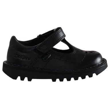 Kickers T-Bar Flutter zapatos negros para niños