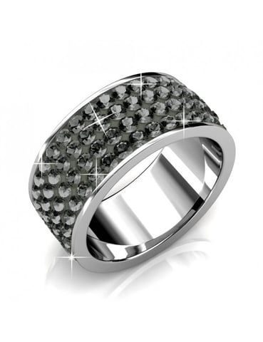 Anillo Roller - Plata y Gris Antracita