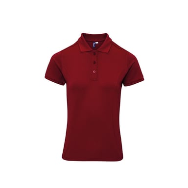 Premier Womens/Ladies Coolchecker Plus Polo Shirt (Burgundy)