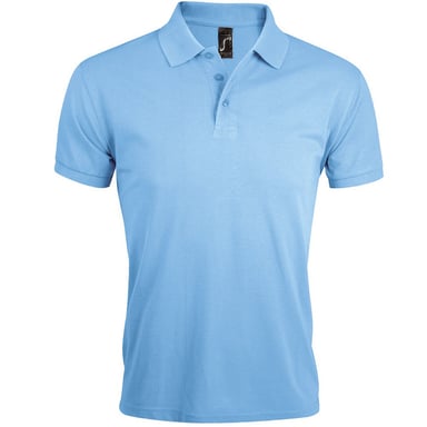 SOLs Mens Prime Pique Plain Short Sleeve Polo Shirt (Sky Blue)
