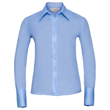 Russell Collection Womens/Ladies Ultimate Non-Iron Long-Sleeved Shirt (Bright Sky)