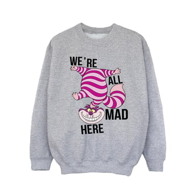 Disney Girls Alice In Wonderland All Mad Here Sweatshirt (Sports Grey)