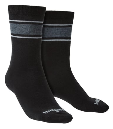 Bridgedale - Calcetines para hombre Liner Base Layer Merino - Negro / Gris claro