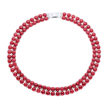 Necklace 2 Rows of Real Freshwater Pearls 4 mm