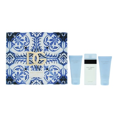 Dolce & Gabbana Light Blue  Eau De Toilette 50ml, Shower Gel 50ml + Body Cream 50ml