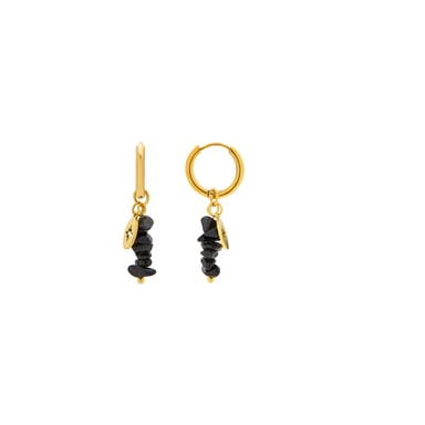 Pendientes Luxenter de Onix acabados en oro amarillo de 18K- Miald