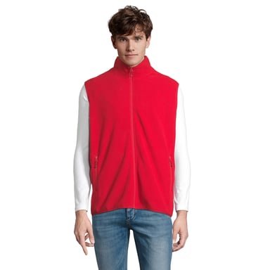 SOLS Unisex Adult Factor Fleece Zipped Body Warmer (Red)