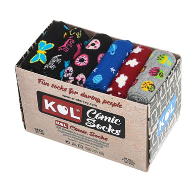 Pack de 6 calcetines con puño alto antidepresión KL9001 para mujer