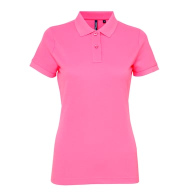 Asquith & Fox Womens/Ladies Short Sleeve Performance Blend Polo Shirt (Neon Pink)