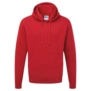 Russell Mens Authentic Hooded Sweatshirt / Hoodie (Classic Red)