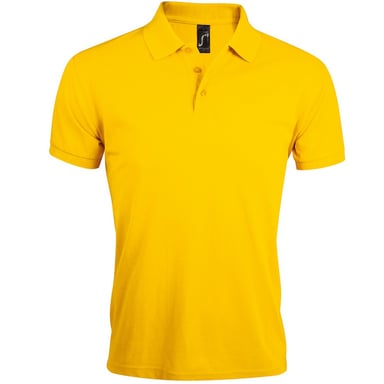 SOLs Mens Prime Pique Plain Short Sleeve Polo Shirt (Gold)
