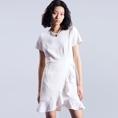 Short skater dress with frills