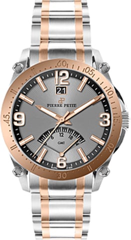 Pierre Petit: Reloj plateado Serie Le Mans para hombre