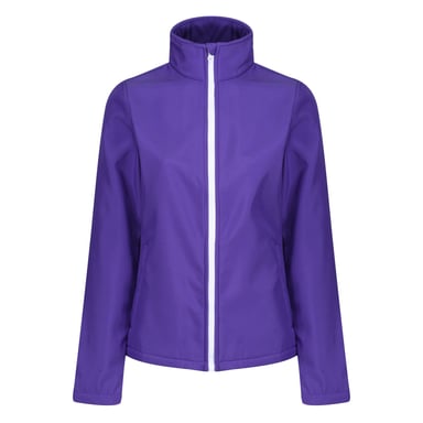 Regatta Standout Womens/Ladies Ablaze Printable Soft Shell Jacket (Purple/Black)