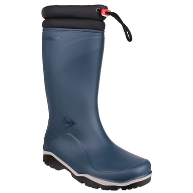 Dunlop Blizzard Blue Unisex Warm Fleece Tie Top Wellington Wellie Boots