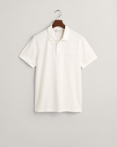 GANT Regular Fit Tonal Shield Logo Short Sleeve Rugger