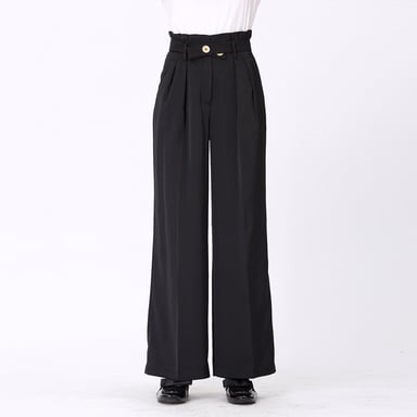 Pleats straight trousers