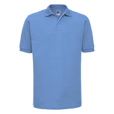 Russell Mens Ripple Collar & Cuff Short Sleeve Polo Shirt (Sky Blue)