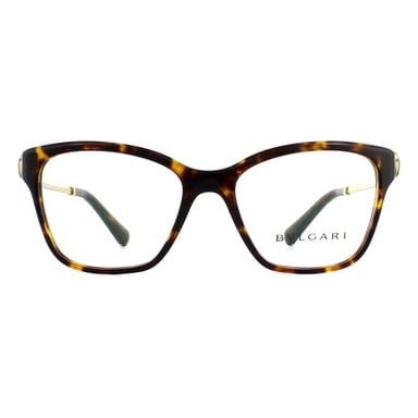 Bvlgari Square Dark Havana Womens  Glasses Frames
