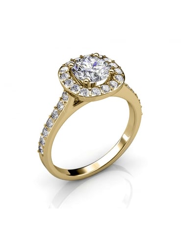Anillo Cushy - Oro y Cristal