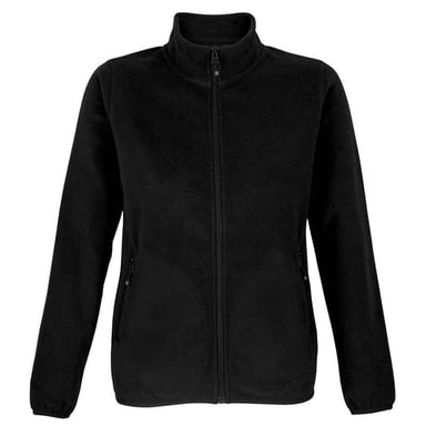 SOLS Womens/Ladies Factor Microfleece Recycled Fleece Jacket (Black)
