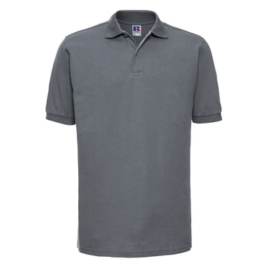 Russell Mens Ripple Collar & Cuff Short Sleeve Polo Shirt (Convoy Grey)