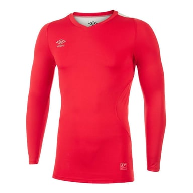 Umbro Mens Elite V Neck Base Layer Top (Vermillion)