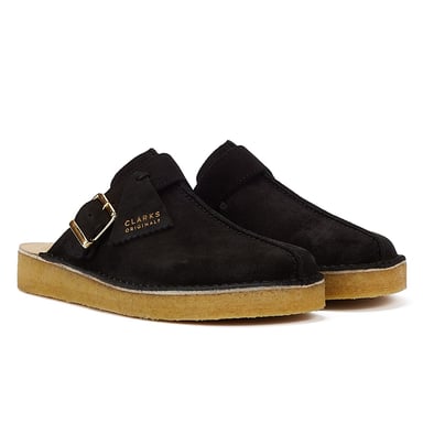 Clarks Trek Mule Suede Men's Black Sandals