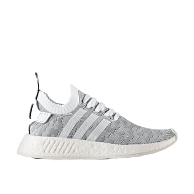Adidas nmd_r2 primeknit entrenador de carreras grises para mujer