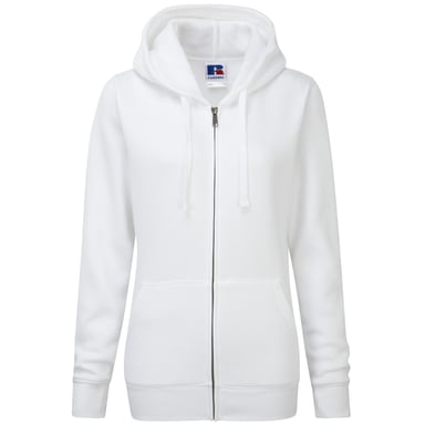 Russell Ladies Premium Authentic Zipped Hoodie (3-Layer Fabric) (White)