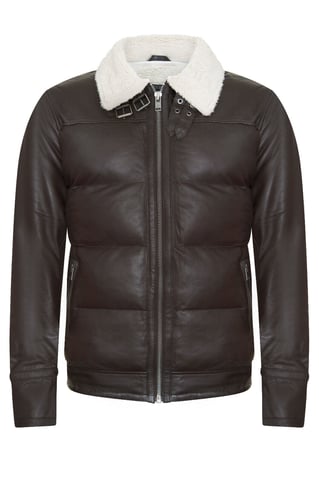 Chaqueta acolchada de cuero para hombre - Brasilia