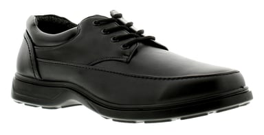 New Mens Black Lace Up Comfort Fit Casual Shoes - Wider Fitting